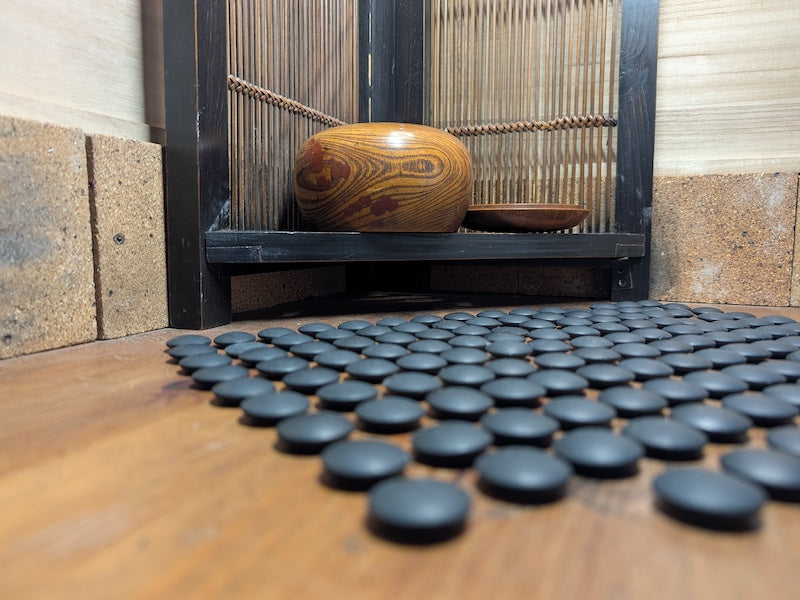 Japanese vintage Go game high grade Natchi shell original wooden bowl Made in Japan