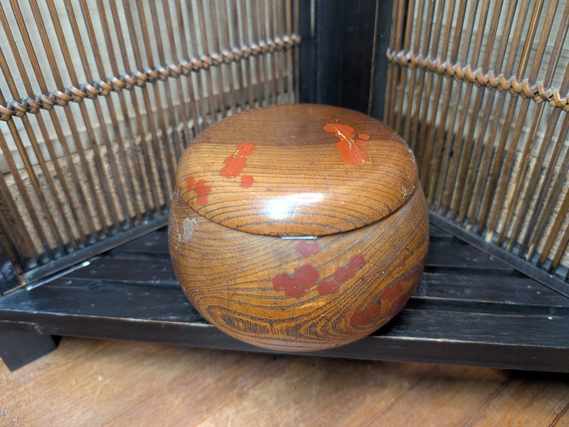 Japanese vintage Go game high grade Natchi shell original wooden bowl Made in Japan