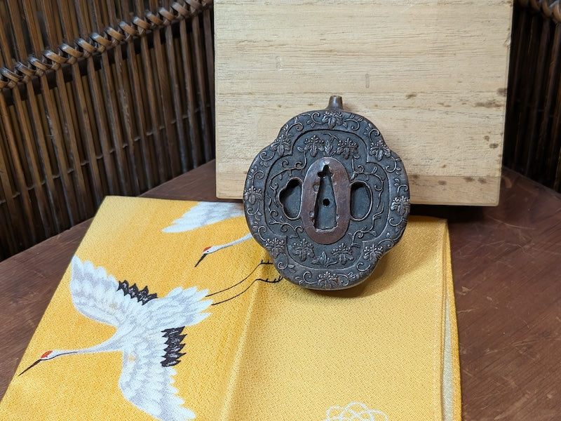 1800s Samurai Suiteki | Bronze Tsuba Water Dispenser | Antique Japan