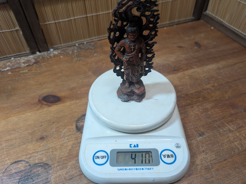 Rare 1920s Japanese Fudo Myoo Bronze Statue Naritasan Temple Artifact