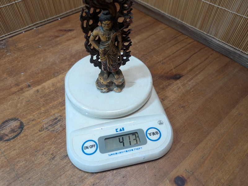 1920s Japanese Fudo Myoo Bronze Statue Naritasan Buddhist Temple Art