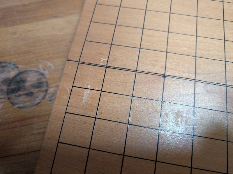 Japanese Go Game Hand engraved folding board Vintage Made in Japan C55