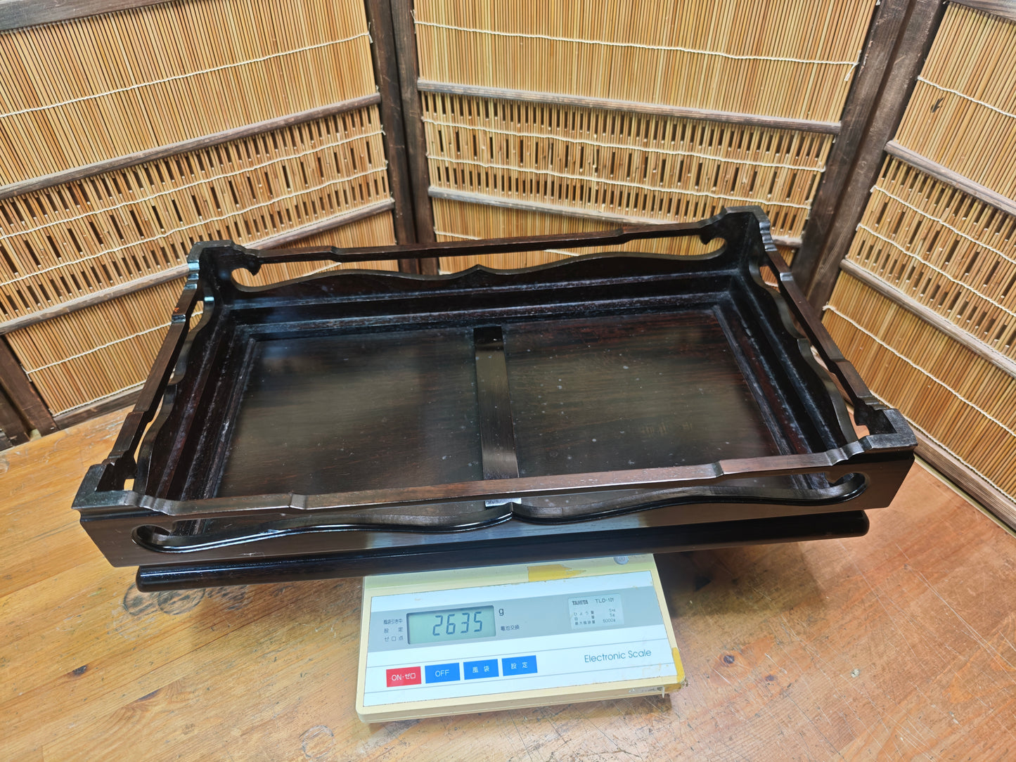 Vintage Japanese Kokutan Style Bonsai Table Kadai Display Stand