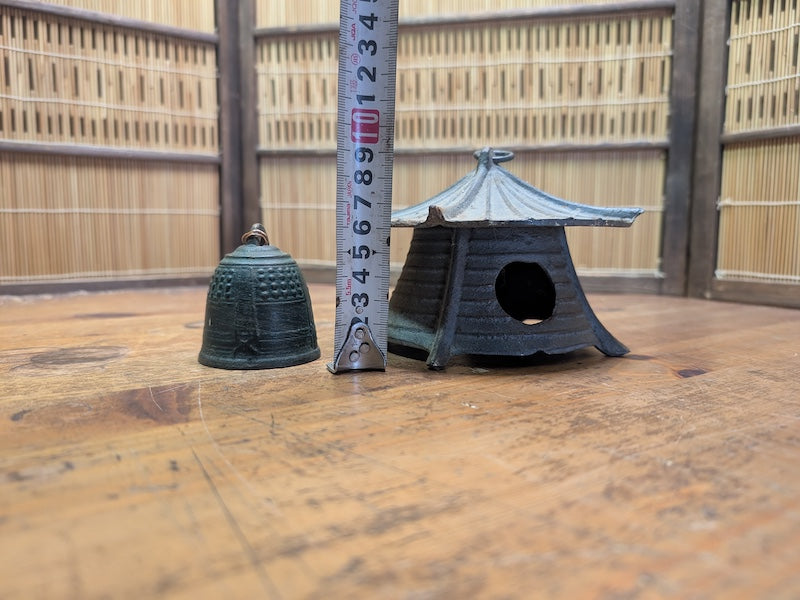 Japanese Vintage Nambu Cast Iron Hanging Lantern Wind Bell Lucky Charm
