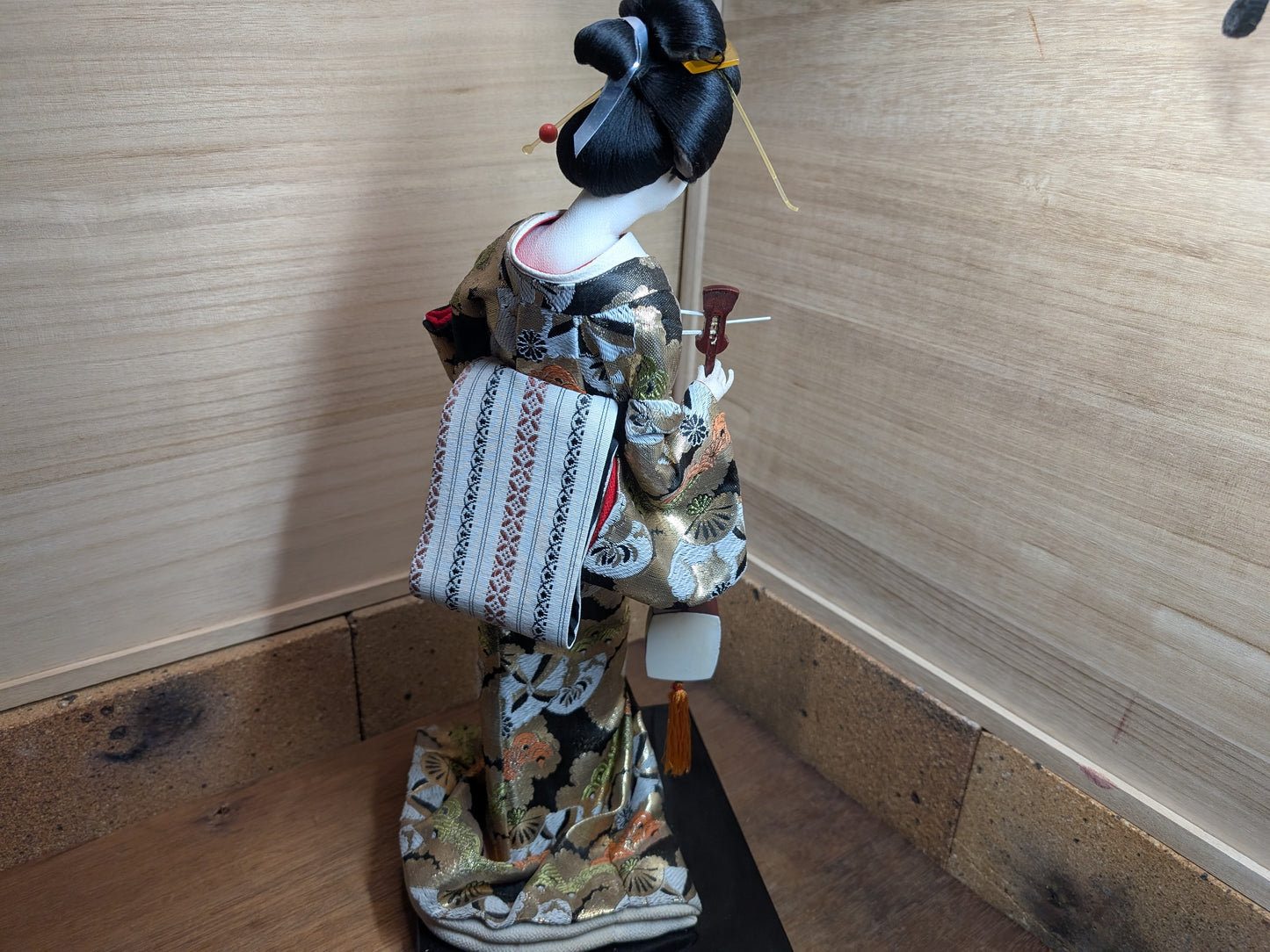 Japanese vintage Dancing Geisha doll kimono doll beautiful Handmade fabric kimono Geisha doll made in Japan (BB1)