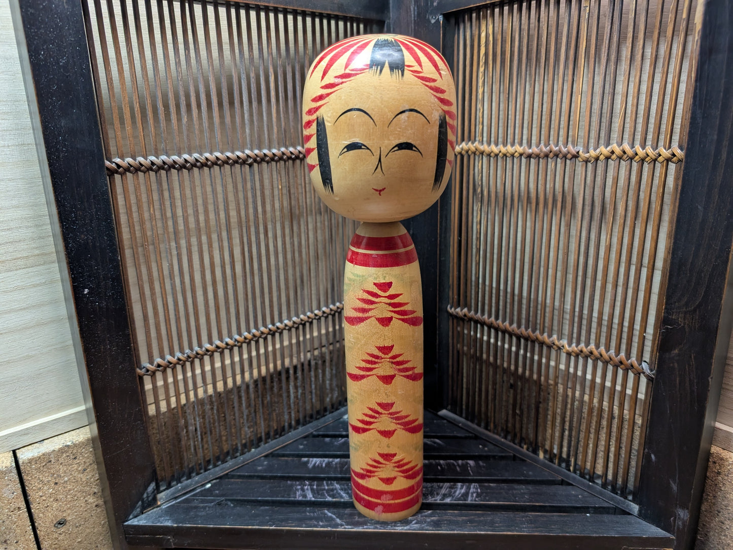 Japanese Vintage Traditional Kokeshi wooden doll signed made in Japan 1980s (M3)