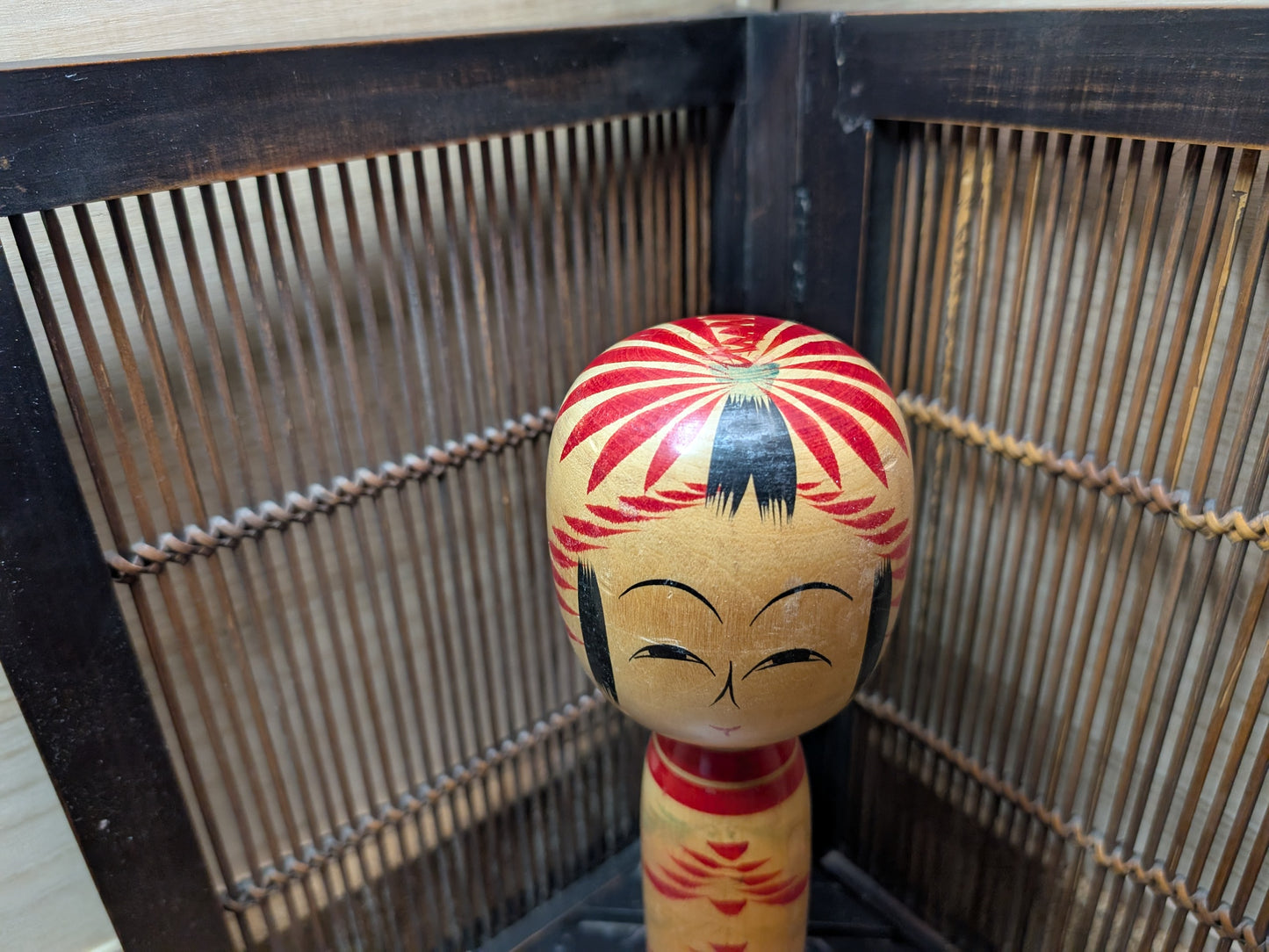 Japanese Vintage Traditional Kokeshi wooden doll signed made in Japan 1980s (M3)