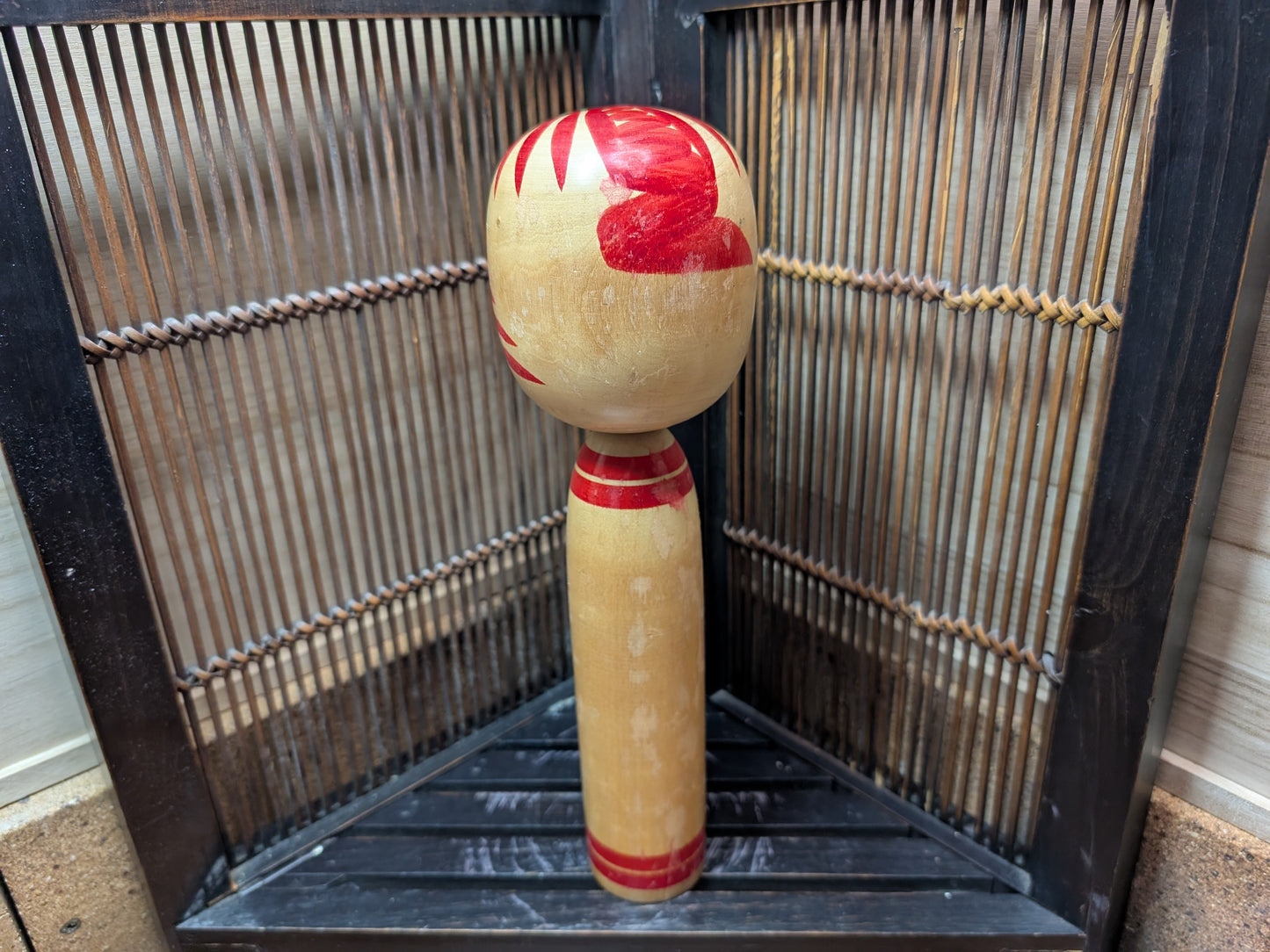 Japanese Vintage Traditional Kokeshi wooden doll signed made in Japan 1980s (M3)