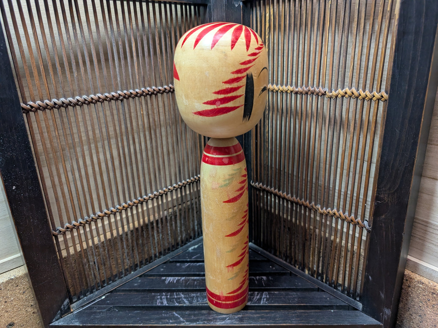 Japanese Vintage Traditional Kokeshi wooden doll signed made in Japan 1980s (M3)