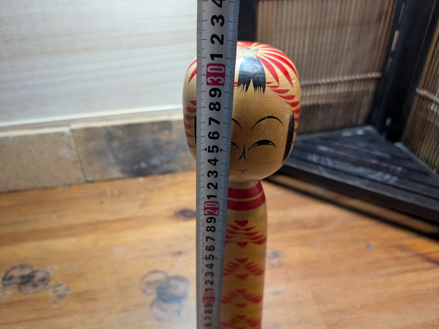 Japanese Vintage Traditional Kokeshi wooden doll signed made in Japan 1980s (M3)