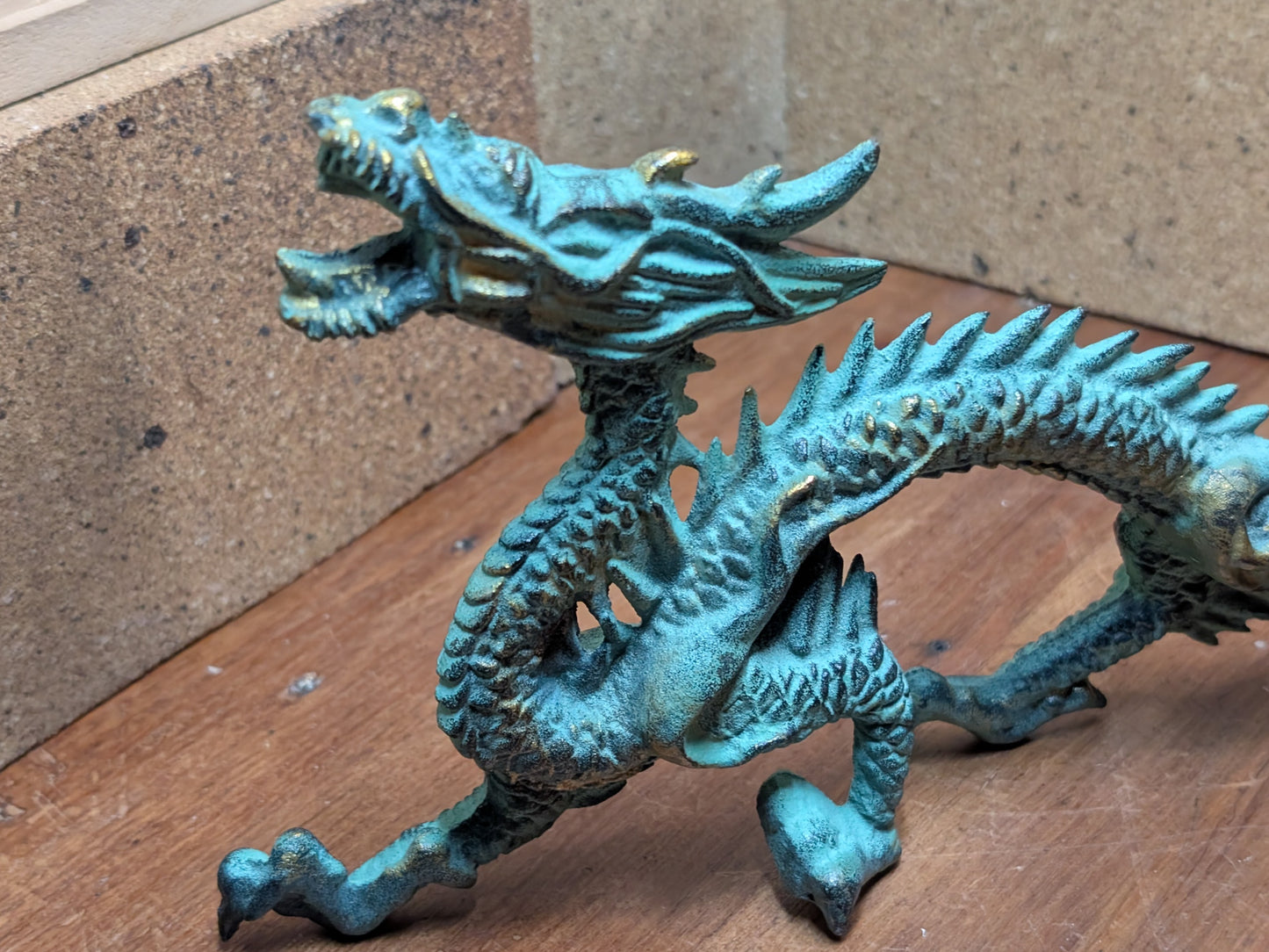 Japanese Dragon Sculpture steel Art 1940s Rare Made in Japan (P6)