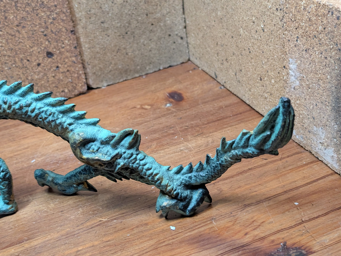 Japanese Dragon Sculpture steel Art 1940s Rare Made in Japan (P6)