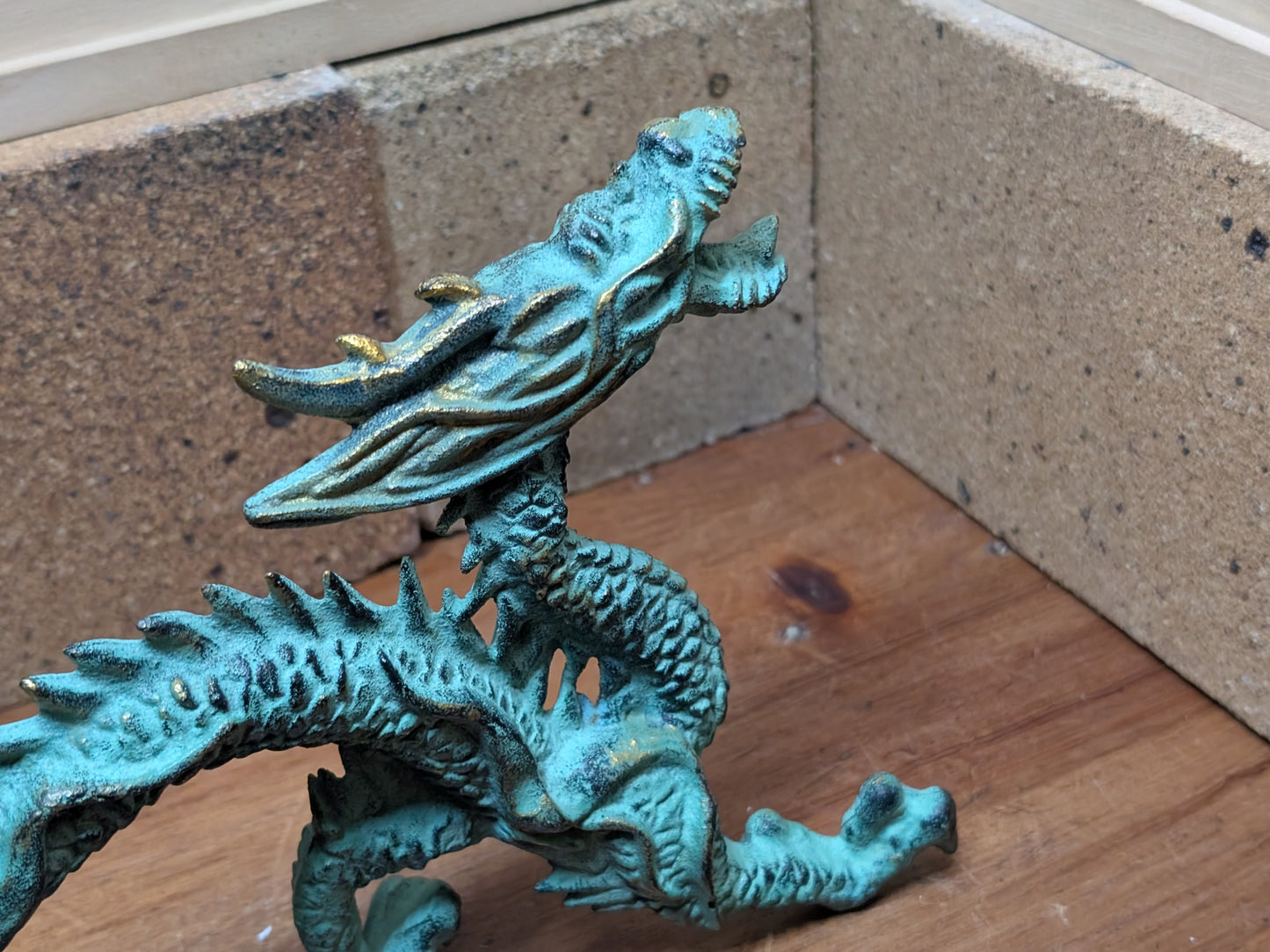 Japanese Dragon Sculpture steel Art 1940s Rare Made in Japan (P6)