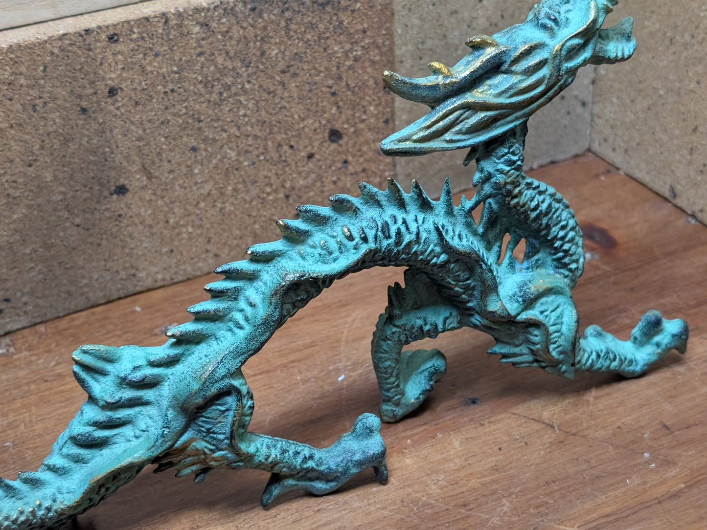 Japanese Dragon Sculpture steel Art 1940s Rare Made in Japan (P6)
