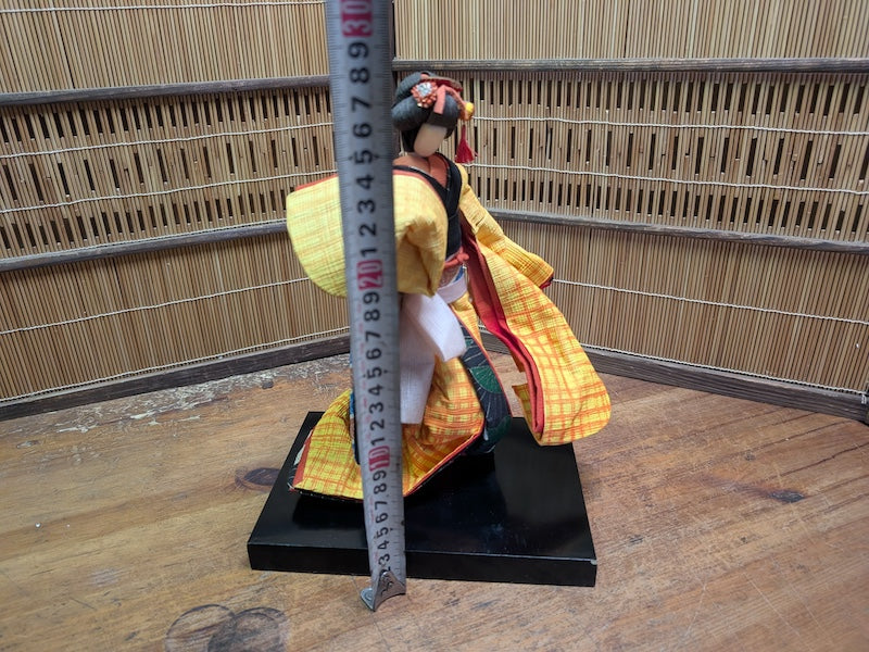 Rare 1950s Japanese Geisha Doll Tin Wire & Wood Figure Silk Kimono Auction Japan
