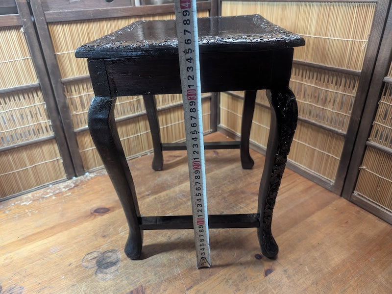 Rare 1950s Okinawa Hand-Carved Wooden Bonsai Table Japanese Antique