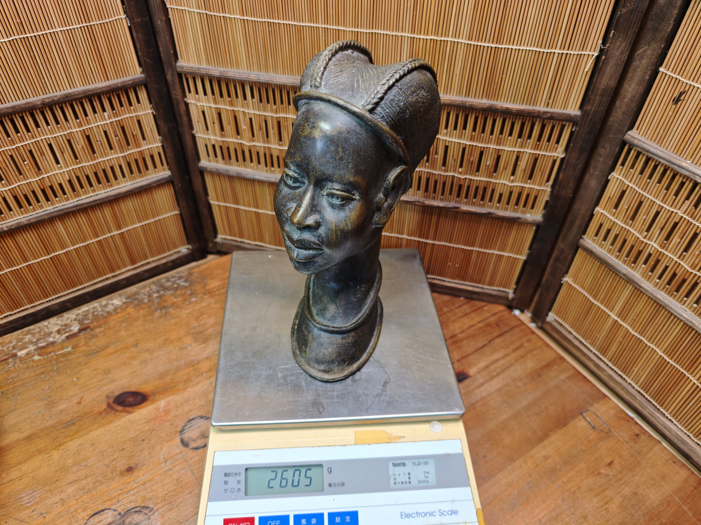 Rare African Bronze Bust Sculpture Vintage Tribal Art Japan Auction