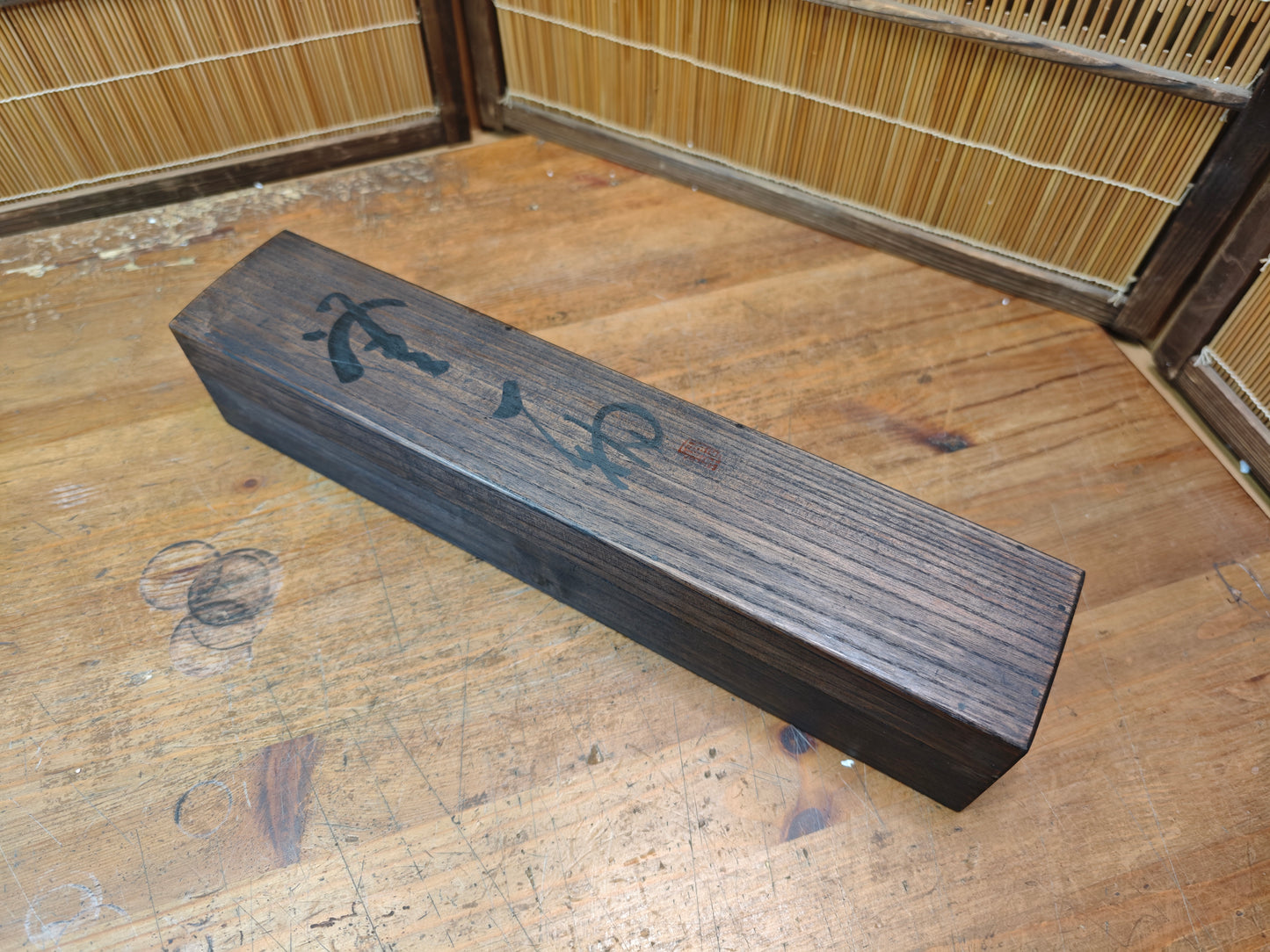 Rare Japanese Antique 1950s Kiseru Pipe Brass Bamboo Hand Engraved