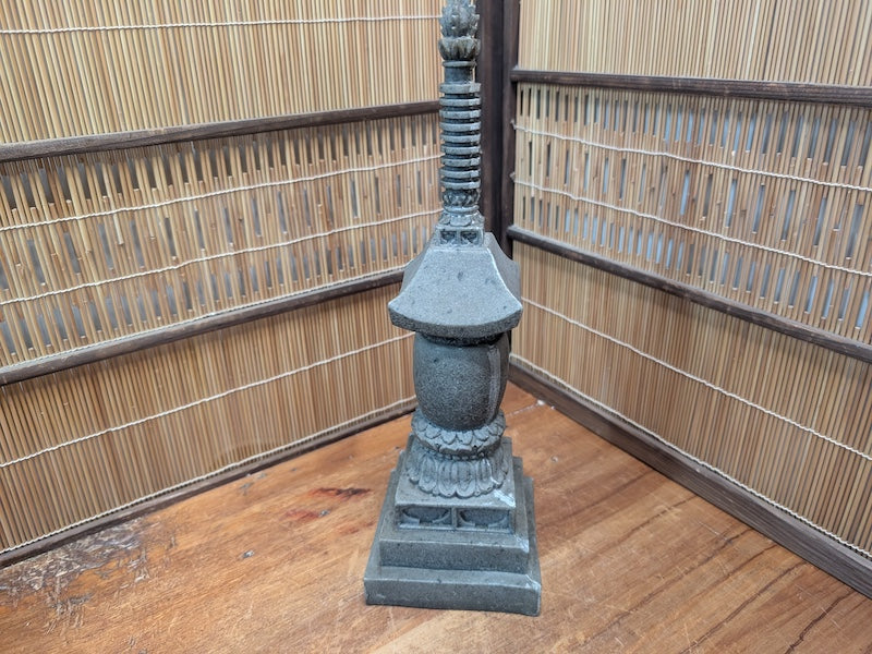 Rare Kasuga Stone Lantern Japanese Granite Garden Decor Signed