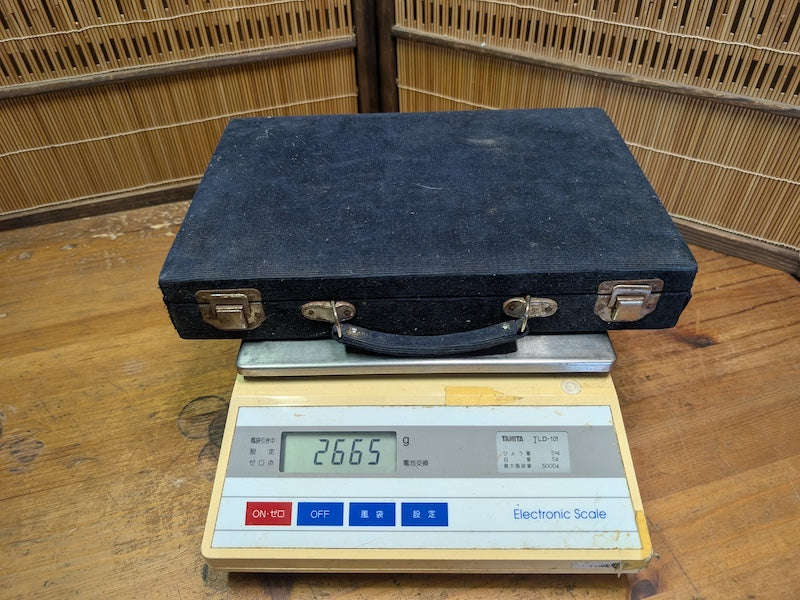 Vintage Japanese Mahjong Pai Game Set Resin & Bamboo Tiles wood Case