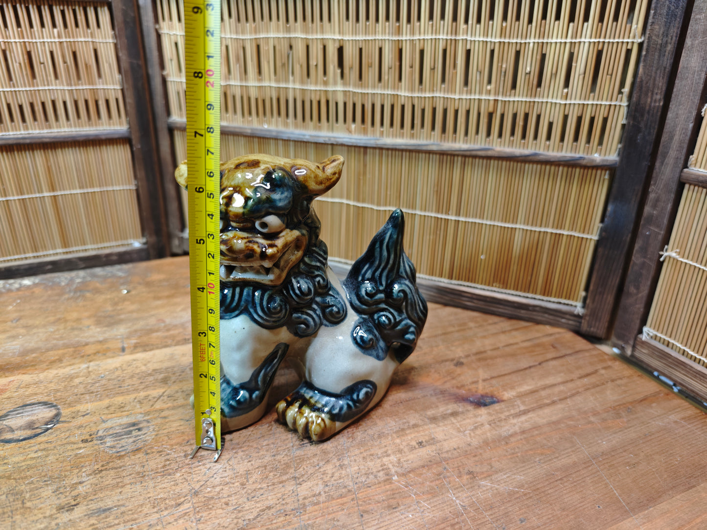 Vintage Male Okinawan Shisa Lion Guardian Statue Ceramic Japan Auction