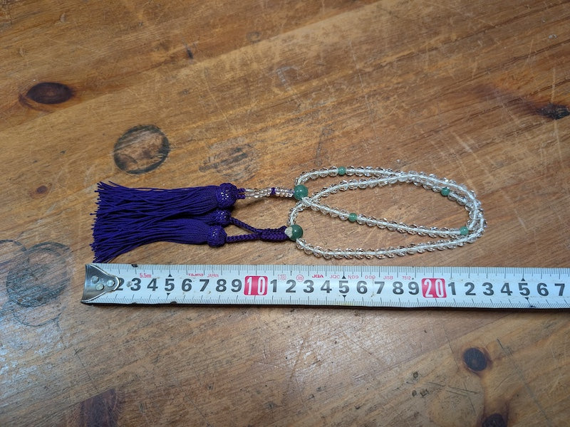 Vintage Japanese Juzu Natural Crystal Buddhist Prayer Beads Authentic Auction