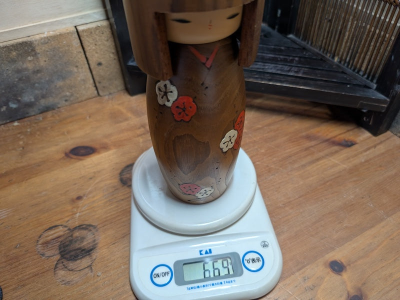 Japanese Kokeshi Doll Miyajima Wood Kimono Girl Large Size Japan Made
