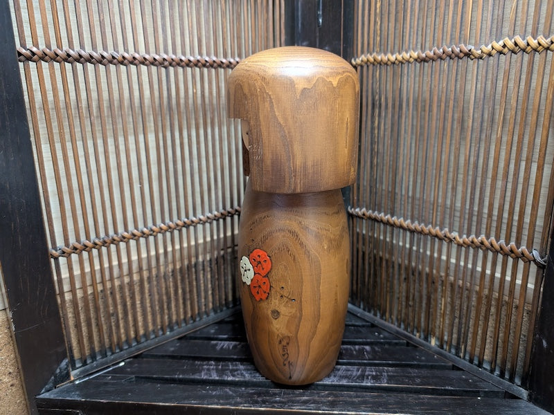 Japanese Kokeshi Doll Miyajima Wood Kimono Girl Large Size Japan Made