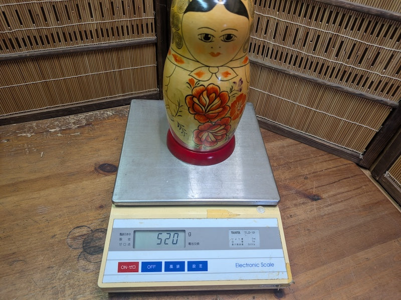 Vintage USSR Matryoshka Doll 1970s Russian Nesting Set Made in USSR Stamp Auction Japan