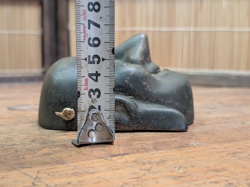 1900s Japanese Cast Iron Buddha Mask Antique Wall Art Japan Auction Collectible