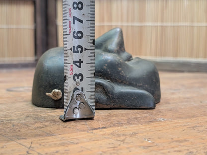 1900s Japanese Cast Iron Buddha Mask Antique Wall Art Japan Auction Collectible