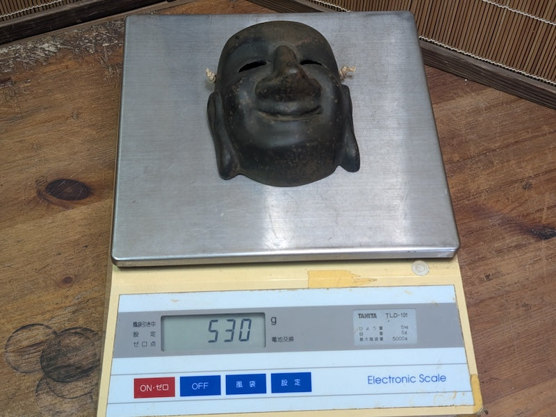 1900s Japanese Cast Iron Buddha Mask Antique Wall Art Japan Auction Collectible
