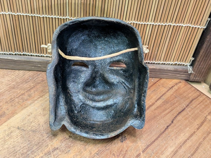 1900s Japanese Cast Iron Buddha Mask Antique Wall Art Japan Auction Collectible