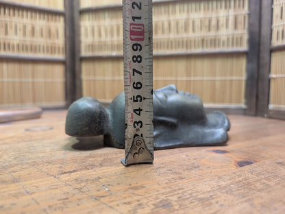 1900s Japanese Cast Iron Buddha Mask Wall Art Japan Auction Spiritual Decor