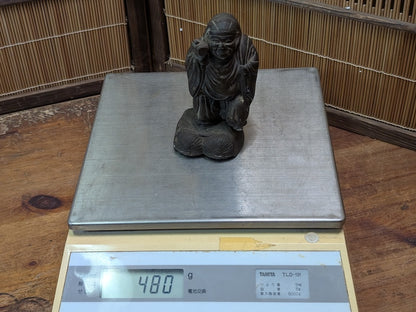 1900s Japanese Daikokuten Statue Bronze/Brass Lucky God of Wealth Auction Antique