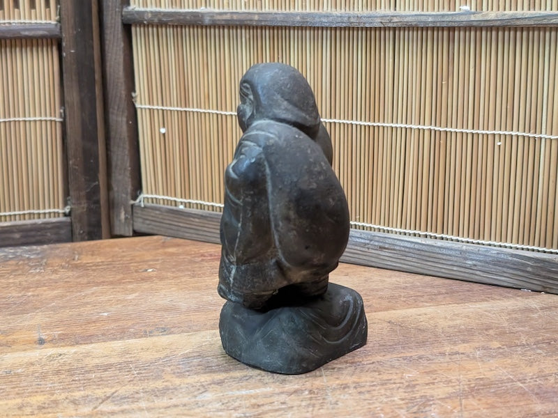1900s Japanese Daikokuten Statue Bronze/Brass Lucky God of Wealth Auction Antique