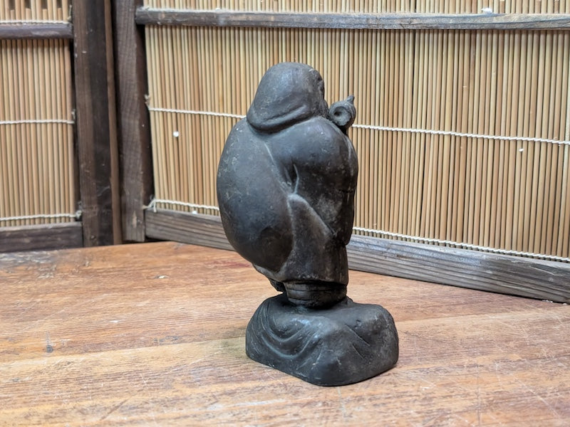 1900s Japanese Daikokuten Statue Bronze/Brass Lucky God of Wealth Auction Antique