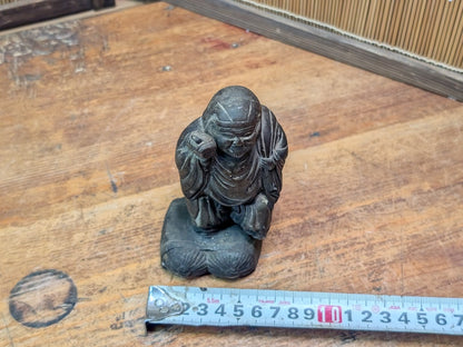 1900s Japanese Daikokuten Statue Bronze/Brass Lucky God of Wealth Auction Antique