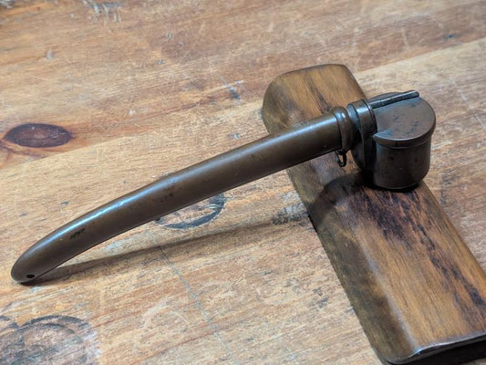 1910s Antique Japanese Yatate Ink Holder Bronze Portable Writing Tool