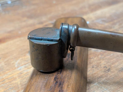 1910s Antique Japanese Yatate Ink Holder Bronze Portable Writing Tool