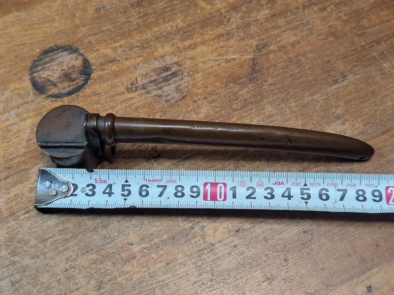 1910s Antique Japanese Yatate Ink Holder Bronze Portable Writing Tool