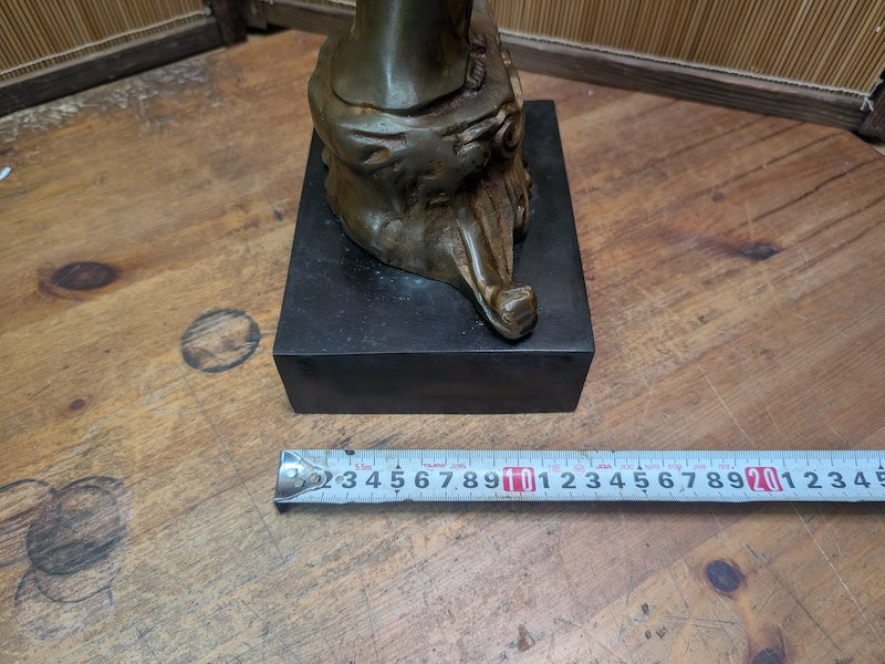 1930s Japanese Bronze Kannon Statue Consecrated Box & Papers Antique Temple Art