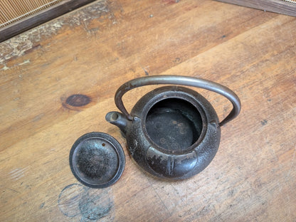 Japanese Nanbu Tekki Teapot Vintage Cast Iron Tetsubin Iwate Craft
