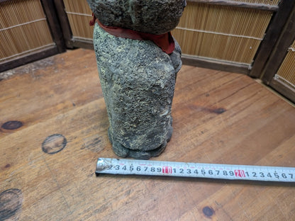 Antique Japanese Jizo Stone Statue 1940s Buddha Garden Zen Sculpture Rare