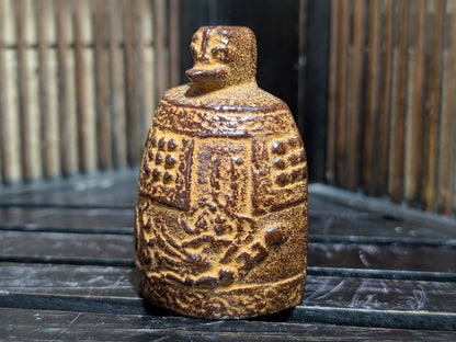 Rare Japanese Buddhist Temple Bell Shorenji Shrine Antique Steel