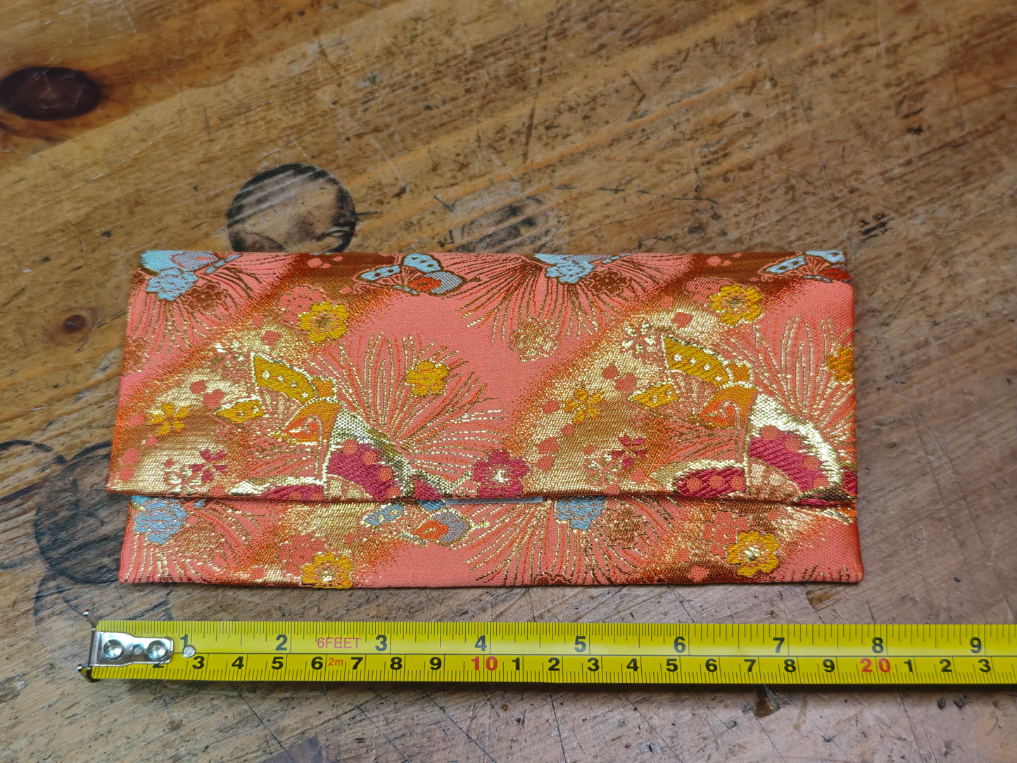 1944 Japanese Juzu Prayer Beads Crystal Amethyst Nenju Nishijin Pouch Rare