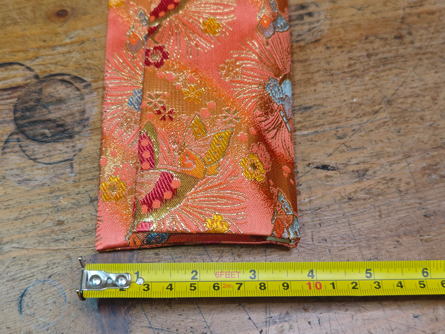 1944 Japanese Juzu Prayer Beads Crystal Amethyst Nenju Nishijin Pouch Rare