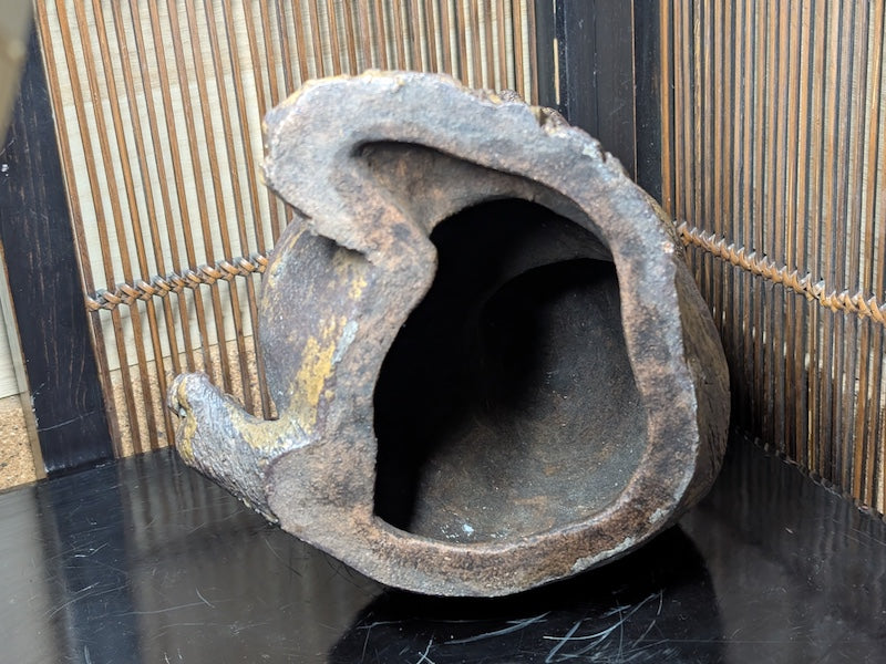 1950s Japanese Bizen Yaki Tanuki Figurine – Handmade Raccoon Dog Sculpture