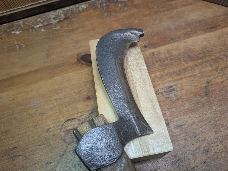 Japanese Hand-Forged Sickle signed Vintage Tool Wood Handle Auction Japan