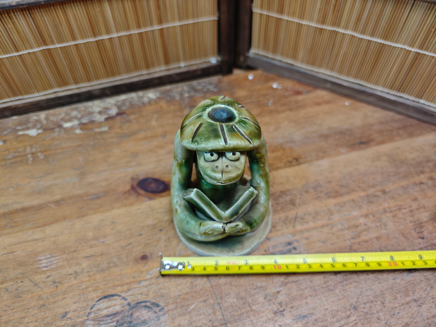 1950s Japanese Kappa Pottery Figurine Folk Art Yokai Statue Rare Vintage